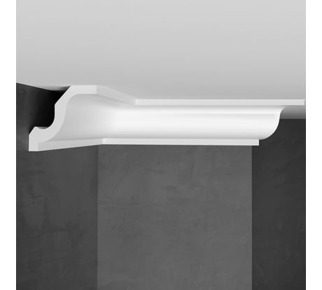 Потолочный карниз Stenopol 55х52х2000 мм под покраску C7108