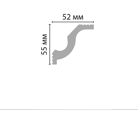 Потолочный карниз Stenopol 55х52х2000 мм C7108
