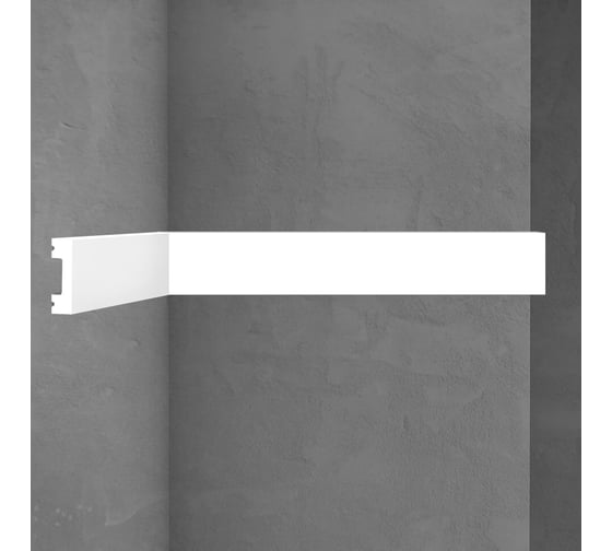 Молдинг гладкий Stenopol 41х10х2000 мм под покраску C7162 1