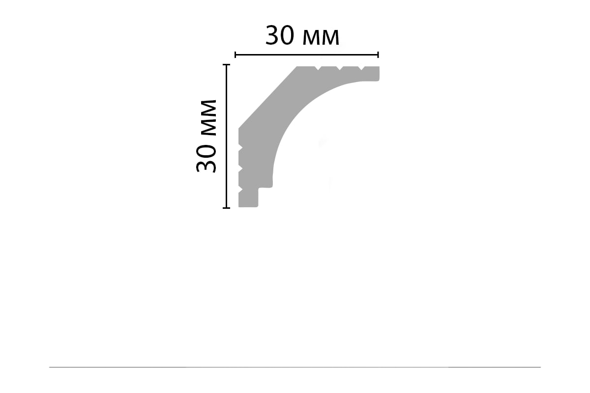 Потолочный плинтус Stenopol 30х30х2000 мм C7115