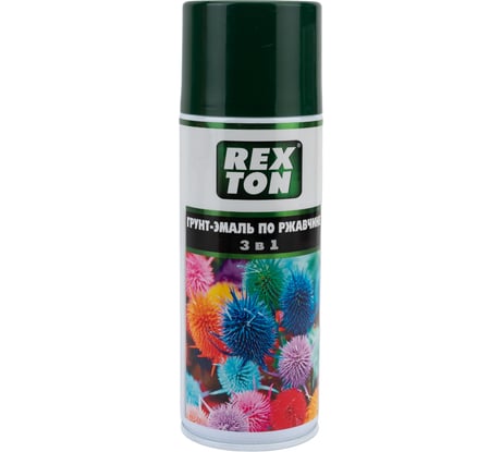 Грунт-эмаль по ржавчине 3 в 1 REXTON (зеленый; аэрозоль; 520 мл) RT-150.50