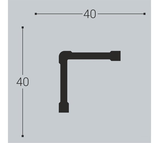 Угол bello deco XPS У 4 40x40 мм 00-00104570