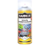 Универсальная аэрозольная эмаль Hammer RAL 1018 желтый, глянцевый, 0.27 кг, 0.52 л ЭК000139903