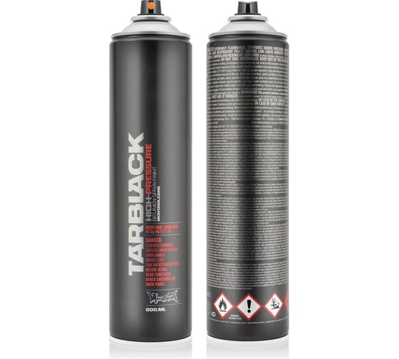 Краска MONTANA TARBLACK черная смола, высокое давление, 0.6 л Tarblack-600