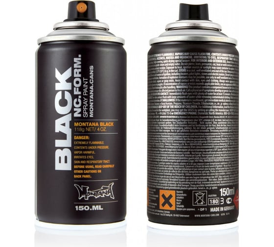 Краска MONTANA BLACK Outline silver серебро, 0.15 л BLK-150