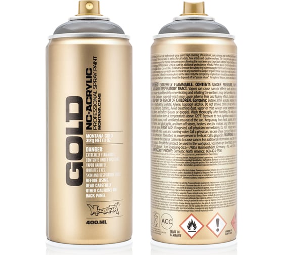 Краска MONTANA GOLD таинственно-черная, 0.4 л T9000