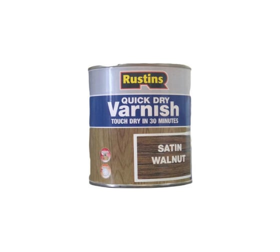 Быстросохнущий лак Rustins QD Varnish Satin Walnut орех, 500 мл 1756