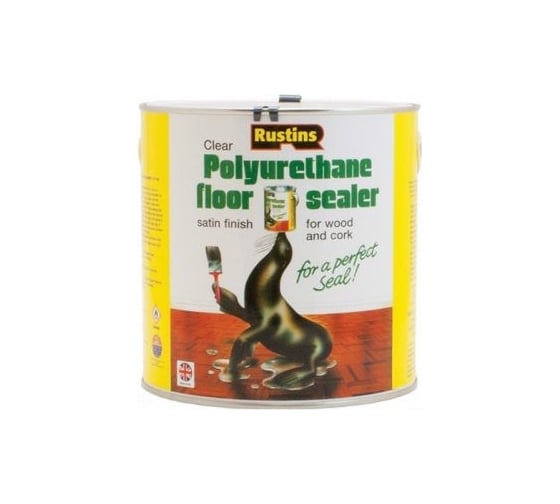 Полиуретановый лак Rustins Poly Floor Seal Gloss глянцевый, для пола, 2.5 л 3184 1