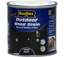 Финишная морилка Rustins QD Outdoor Wood Stain Ebony эбеновое дерево, 250 мл 03676