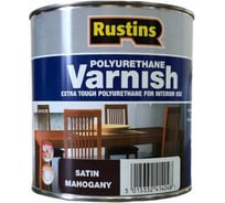 Полиуретановый лак Rustins Poly Varnish Satin Mahogany махагон, полуматовый, 1 л 3215