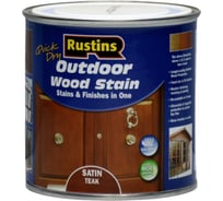 Финишная морилка Rustins QD Outdoor Wood Stain Teak тик, 250 мл 03688
