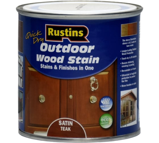 Финишная морилка Rustins QD Outdoor Wood Stain Teak тик, 250 мл 03688