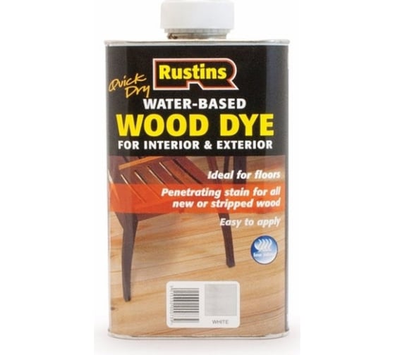 Тонировка для дерева Rustins QD Wood Dye White белый, 250 мл 3671 1