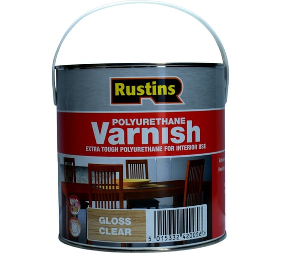 Полиуретановый лак Rustins Poly Varnish Gloss Clear глянец, 2.5 л 1729