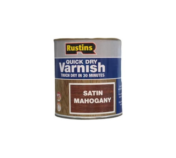 Быстросохнущий лак Rustins QD Varnish Satin Mahogany махагон, 500 мл 1744