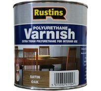 Полиуретановый лак Rustins Poly Varnish Satin Oak дуб, полуматовый, 1 л 3212