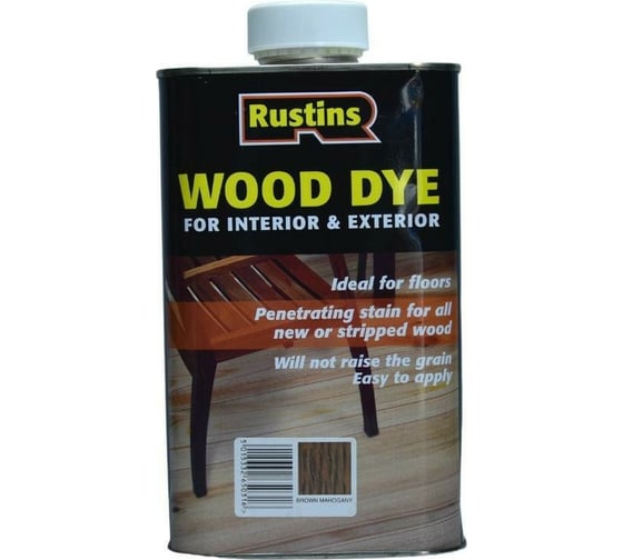 Тонировка для дерева Rustins Wood Dye Brown Mahogany коричневый махагон, 250 мл 03651