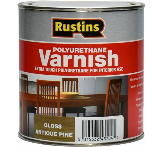 Полиуретановый лак Rustins Poly Varnish Gloss Antique Pine античная сосна, глянец, 1 л 3187