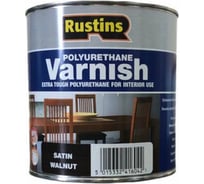 Полиуретановый лак Rustins Poly Varnish Satin Walnut орех, полуматовый, 1 л 3218