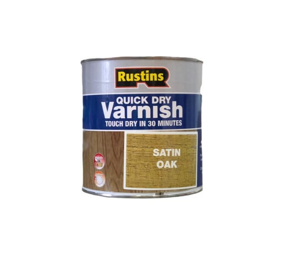 Быстросохнущий лак Rustins QD Varnish Satin Oak дуб, 1 л 1748