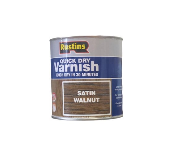 Быстросохнущий лак Rustins QD Varnish Satin Walnut орех, 1 л 1757