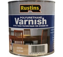 Полиуретановый лак Rustins Poly Varnish Satin Clear полуматовый, 1 л 3232