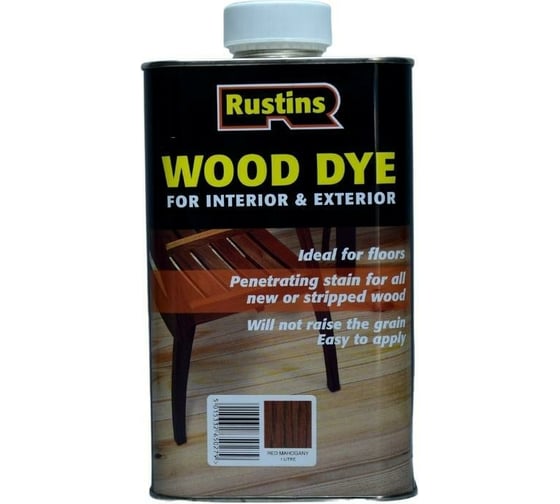 Тонировка для дерева Rustins Wood Dye Red Mahogany красный махагон, 1 л 03668