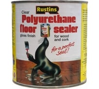 Полиуретановый лак Rustins Poly Floor Seal Gloss глянцевый, для пола, 1 л 3183