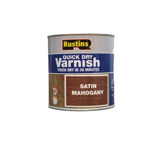 Быстросохнущий лак Rustins QD Varnish Satin Mahogany махагон, 1 л 1745