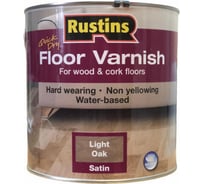 Акриловый лак для пола Rustins Q/D Floor Varnish Satin Light Oak светлый дуб, полуматовый, 2.5 л 3171