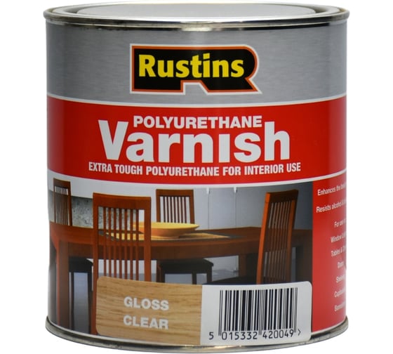 Полиуретановый лак Rustins Poly Varnish Gloss Clear глянец, 1 л 3230 1