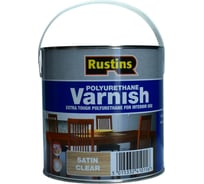 Полиуретановый лак Rustins Poly Varnish Satin Clear полуматовый, 2.5 л 1735