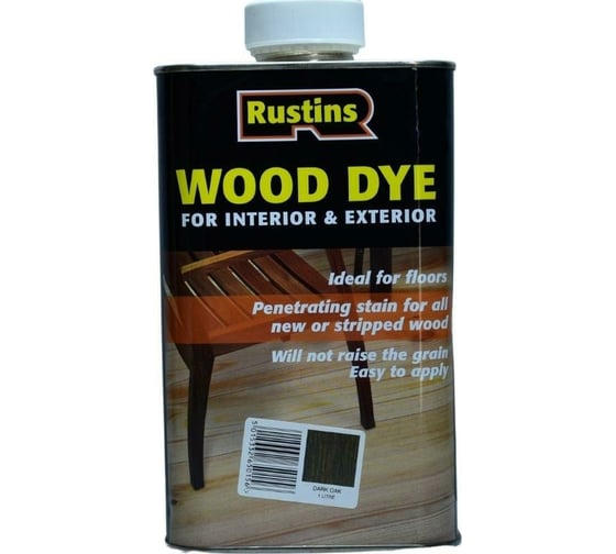 Тонировка для дерева Rustins Wood Dye Dark Oak темный дуб, 1 л 03654
