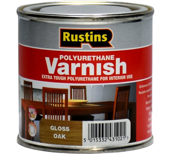 Полиуретановый лак Rustins Poly Varnish Gloss Oak дуб, глянец, 250 мл 3194 1