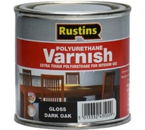 Полиуретановый лак Rustins Poly Varnish Gloss Dark Oak темный дуб, глянец, 250 мл 3189
