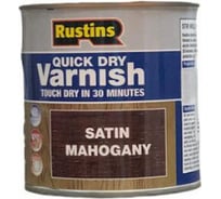 Быстросохнущий лак Rustins QD Varnish Satin Mahogany махагон, 250 мл 1743