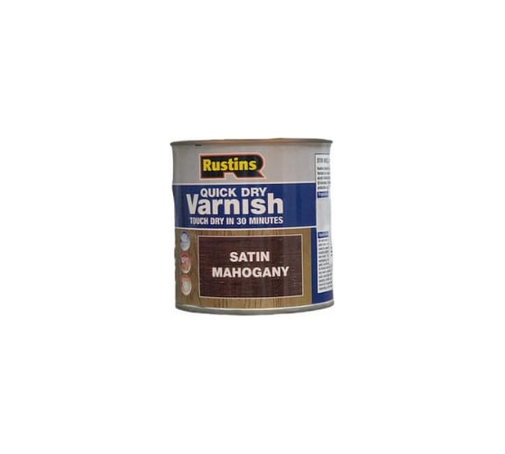 Быстросохнущий лак Rustins QD Varnish Satin Mahogany махагон, 250 мл 1743