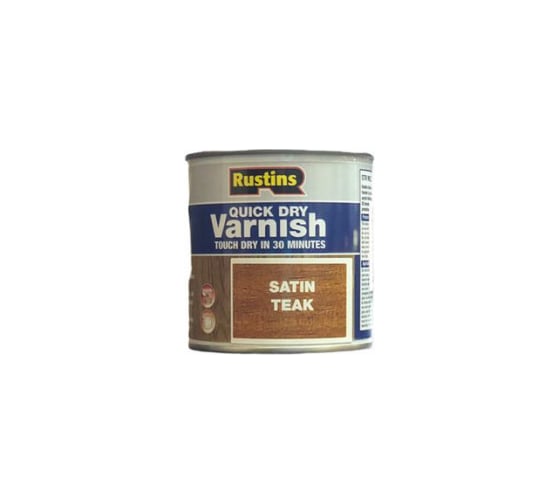 Быстросохнущий лак Rustins QD Varnish Satin Teak тик, 250 мл 1752