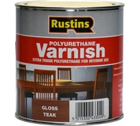 Полиуретановый лак Rustins Poly Varnish Gloss Teak тик, глянец, 1 л 3202