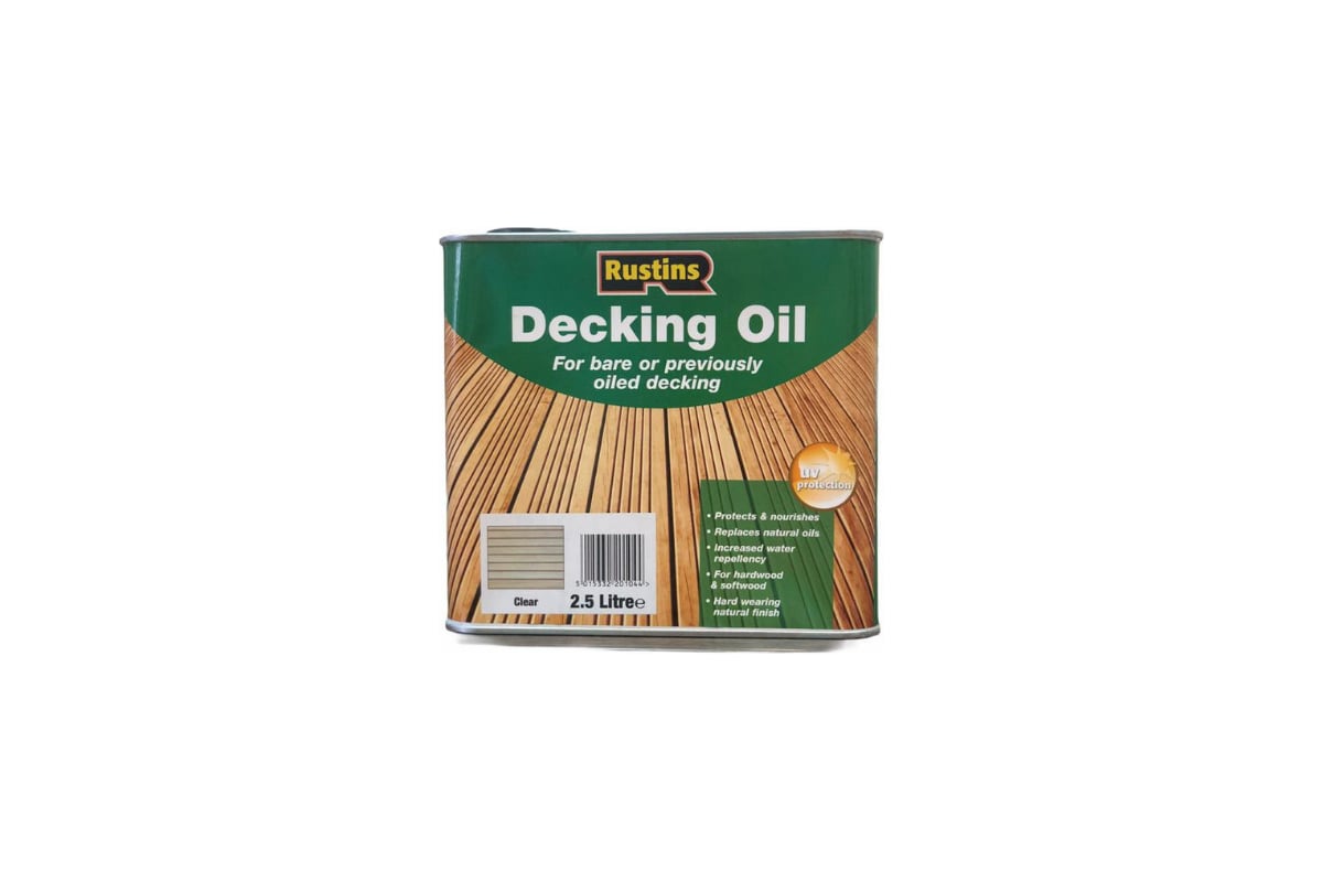 Террасное масло Rustins Decking Oil бесцветный, 2.5 л 00596 - выгодная ...