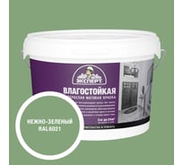 Краска Эксперт влагостойкая нежно-зеленая 3кг 34794