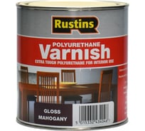 Полиуретановый лак Rustins Poly Varnish Gloss Mahogany махагон, глянец, 1 л 3193