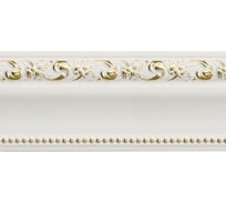 Молдинг стеновой ударопрочный влагостойкий белый с золотом Decor-Dizayn 59x21x2400 мм 161-115G