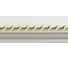 Молдинг стеновой ударопрочный влагостойкий белый с золотом Decor-Dizayn 40x17x2400 мм 202-115G 1