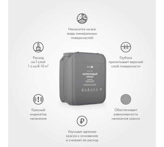 Грунтовка для стен под обои Elcon глубокого проникновения антисептическая 10 л 00-00462249