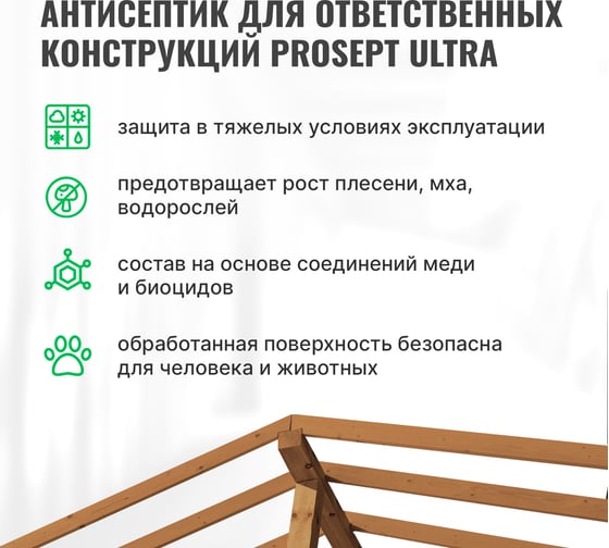 Антисептик PROSEPT ULTRA невымываемый, концентрат 1:10, 1 л 061-1