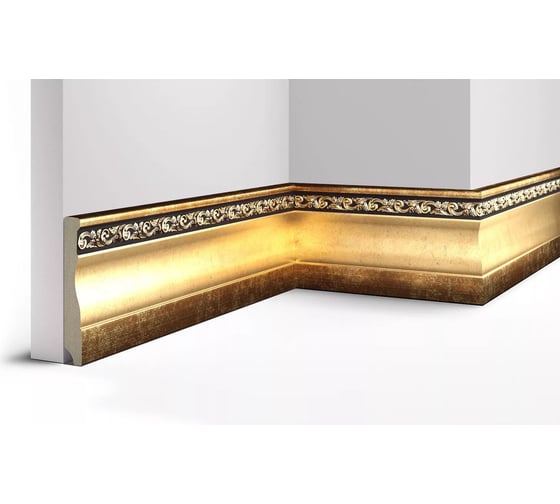 Декоративный плинтус Cosca Decor 95 античное золото СПБ016621