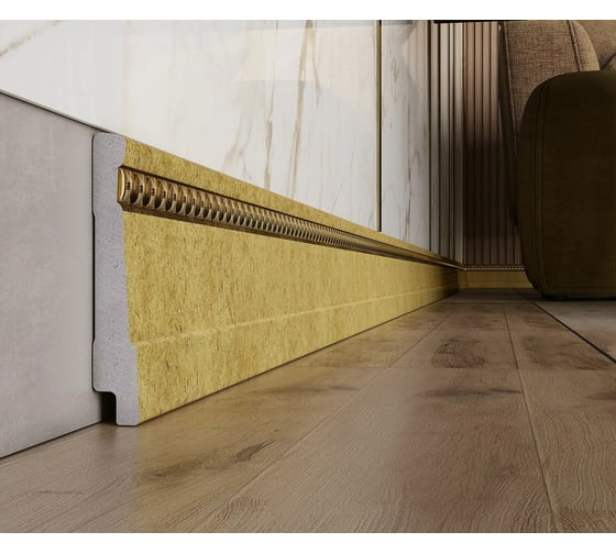 Декоративный плинтус Cosca Decor 90 античное золото СПБ030459