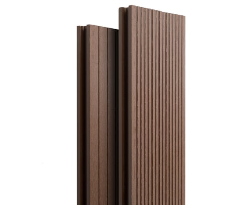 Террасная доска Экодекинг Базик 3D, 4 м, цвет Шоколад. 4687207415538