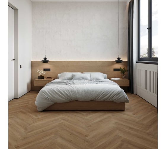 Плитка FLOORWOOD SPC Hentic 0,5 4V, 640 × 128 × 4 мм, песчаный холм, 1,31072 кв.м, 6345